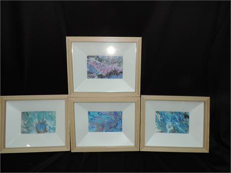 Abstract Acrylic Pour Wall Art Lot