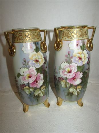 Matching Nippon Decorative Vases