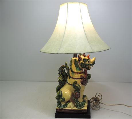 Ceramic MAJOLICA Creature Lamp
