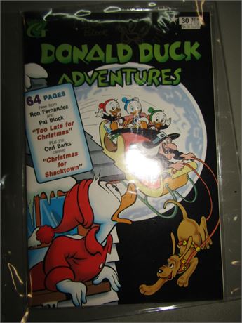 Walt Disney's Donald Duck Adventures #30,  Sketch and Autographed by Pat Block