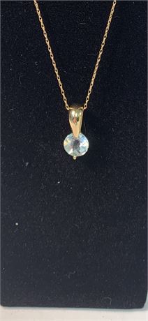 Simple, Attractive, Marked 14kt Necklace and Pendant