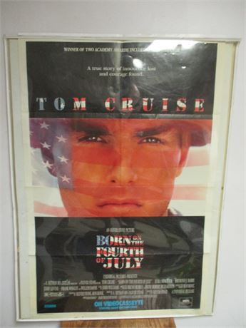 Original Tom Cruise/Oliver Stone Born on the Fourth of July Movie Poster