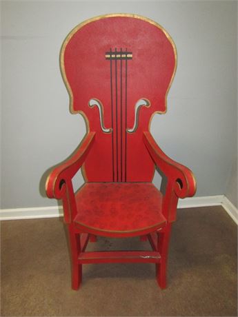 Santa's Red Wood Chair