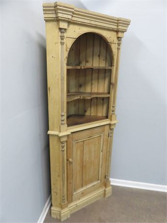 Rustic Pine Corner Cabinet