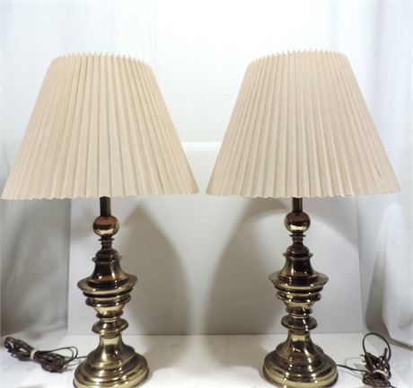 Pair of STIFFEL Brass Lamps