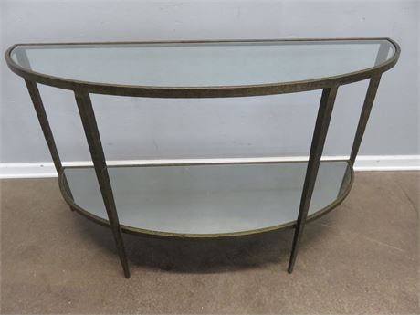Wrought Iron Glass Top Sofa Table