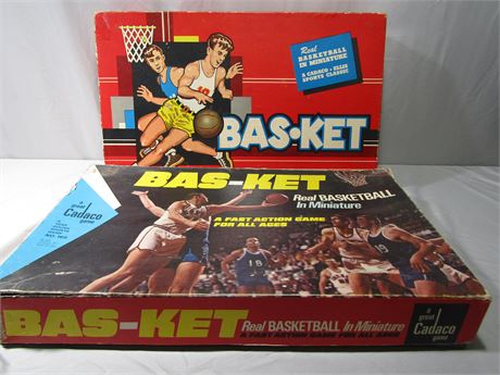 Vintage Miniature Bas-Ket Game, 1956, 1969