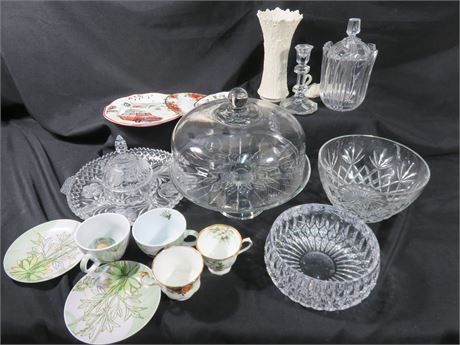 Assorted Crystal - Glass - Porcelain Tableware