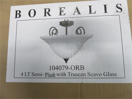 BOREALIS 4-Bulb Semi-Flush Light Fixture