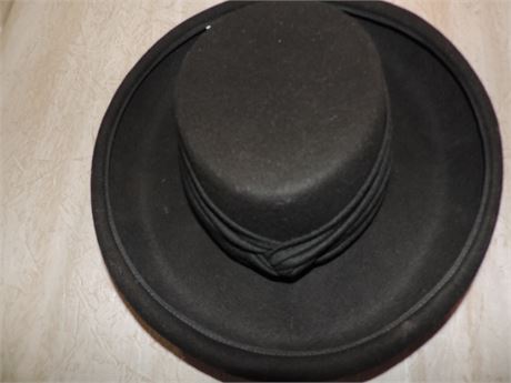 ERIC JAVITS 100% Wool Black Fashion Hat
