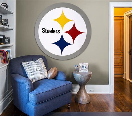 PITTSBURGH STEELERS 48-inch Wooden Wall Sign
