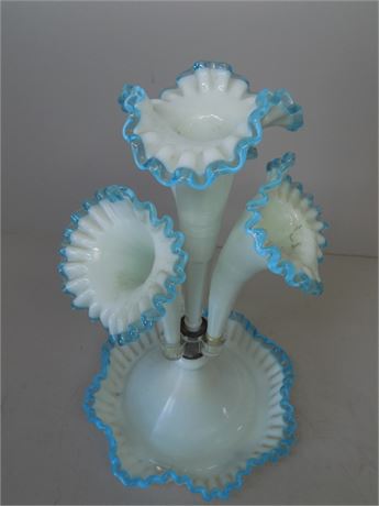 Fenton- L.G. Wright Epergne Vase