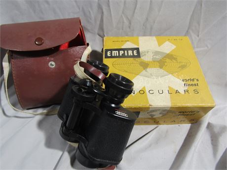 Vintage Empire Binoculars and Case, in Original Box