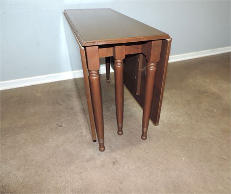 Vintage Solid Wood Drop Leaf Table / Console Table