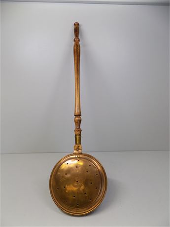 Antique Brass Bed Warmer Pan