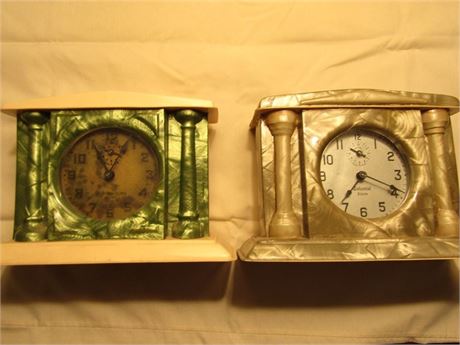 Vintage Bakelite White House and Colonial Alarm Clocks