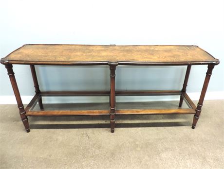 Solid Wood / Glass Console Table