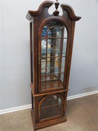 Chippendale Style Lighted Curio Cabinet