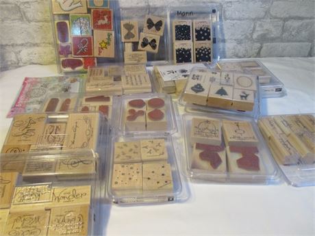Newer Rubber Wooded Rubber Shapes, Stamps, Stamps and More Stamps !