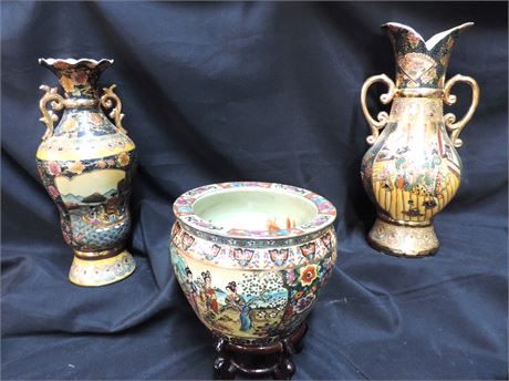 SATSUMA / Asian Style Vases / Planter