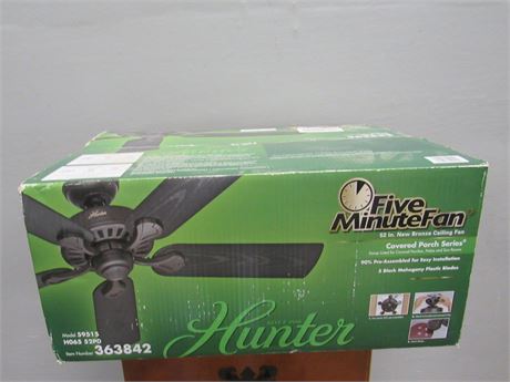NIB - 52" Hunter 5 Minute Fan - Porch Series