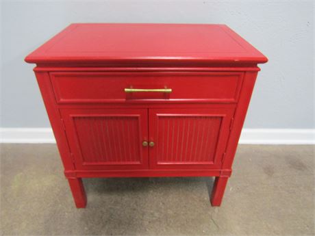 Red Painted End Table
