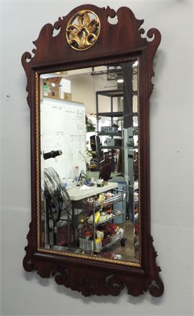 HENKEL-HARRIS Mahogany Beveled Glass Mirror