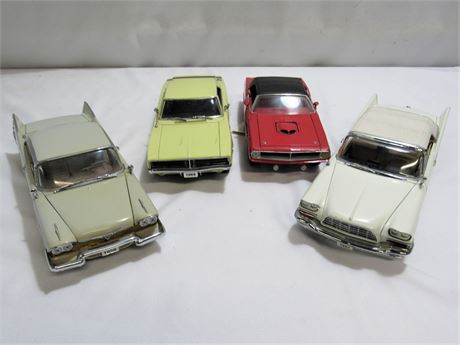 4 - 1:24 Scale Diecast Mopars - Franklin and Danbury Mint