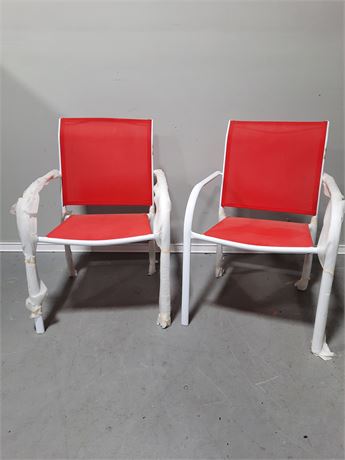 Mesh & Metal Patio Chairs