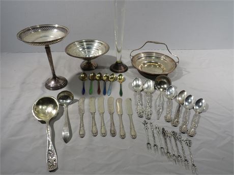 Sterling Silver Tableware Lot