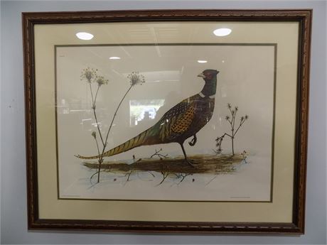 Signed Charles Crume Bird Lithograph