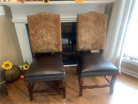 Pair of Armless Occasional Upholstered Chairs