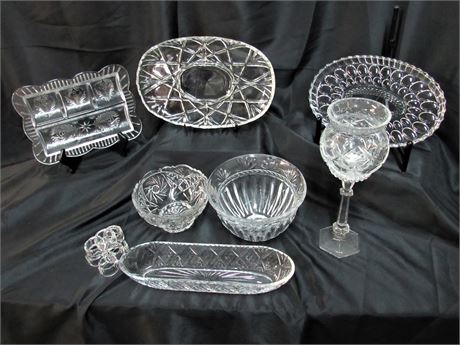 15-Piece Decorative/Serving Glass Lot