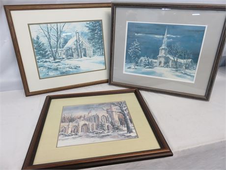 SANDRA GIANGIULIO Historic Church Watercolor Prints