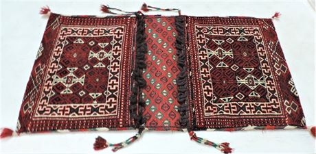 Rare Vintage Hand Woven 100% Wool / Saddle Bag Rug / Iran