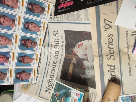 Browns, Cavs, Indians Collectibles, Mugs, Papers , Cards and more