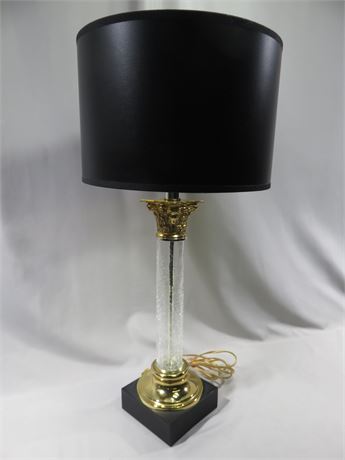 Glass Pillar Table Lamp