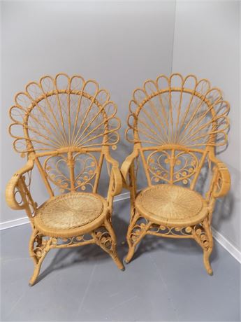 Wicker Peacock Chairs