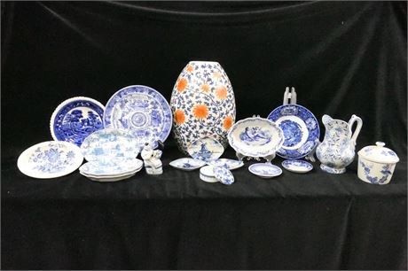 SPODE, DELFT & COLONIAL WILLIAMSBURG All in Blue & White Porcelain China Lot
