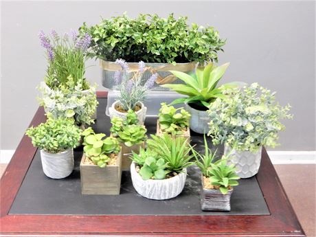 Silk Plants & Artificial Floral Arrangements Lot