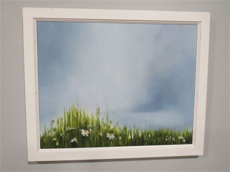 MARILYN KRAMER KINTZLER "Daisies In The Wind" Oil Painting