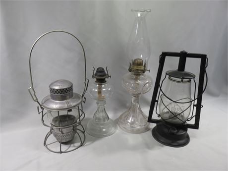 Vintage Oil Lamps & Kerosene Lantern