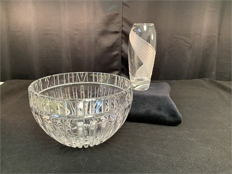 Tiffany Bowl and Lenox Crystal Vase