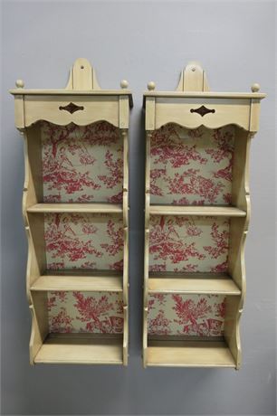 A Pair of Wall Display Cupboards