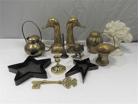 Large Misc. Decorative Lot - 12+ Pieces, many are Brass