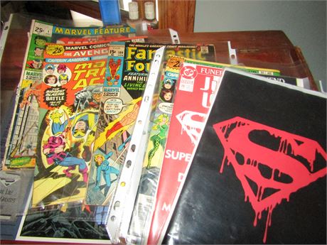 Vintage Marvel Comics (6), New Justice League (2)