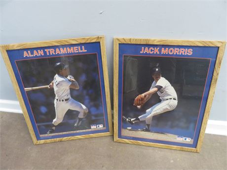 Detroit Tigers Alan Trammell & Jack Morris Framed Posters
