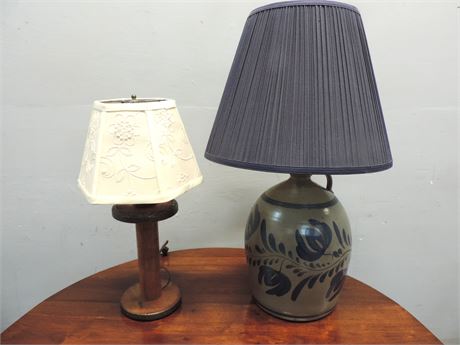 Pair Farmhouse Table Lamps