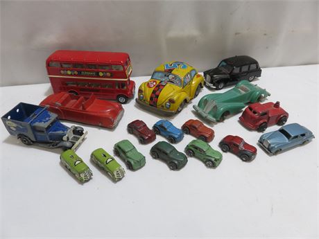 Vintage Die Cast Toy Car Lot
