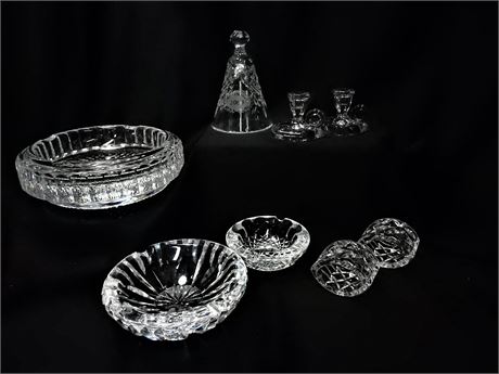 Crystal Candlesticks, Ashtrays and More